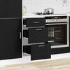vidaXL Meuble de cuisine bas avec tiroir Ch&ecirc;ne noir 40 x 46 x 81,5 cm