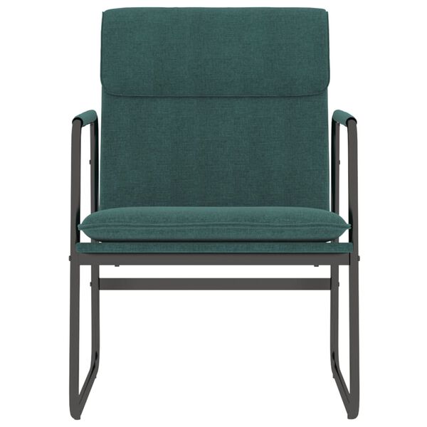 vidaXL Chaise longue Vert fonc&eacute; 55x64x80 cm Tissu