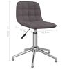 vidaXL Chaises pivotantes &agrave; manger lot de 2 taupe tissu
