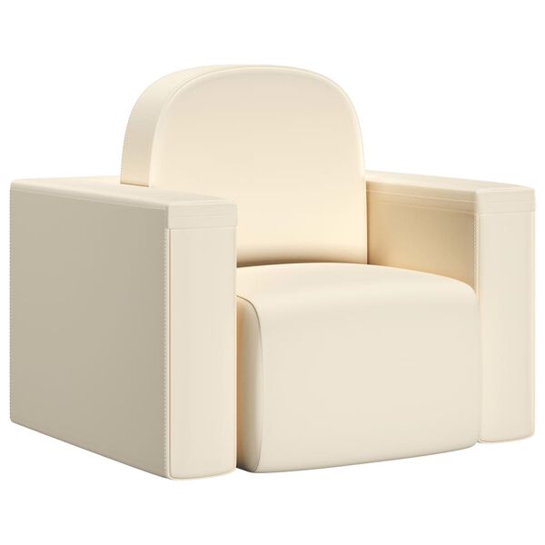 vidaXL Canap&eacute; pour enfants 2 en 1 Blanc Similicuir