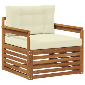 vidaXL Canap&eacute; d&rsquo;ext&eacute;rieur Bois d'acacia massif et polyester