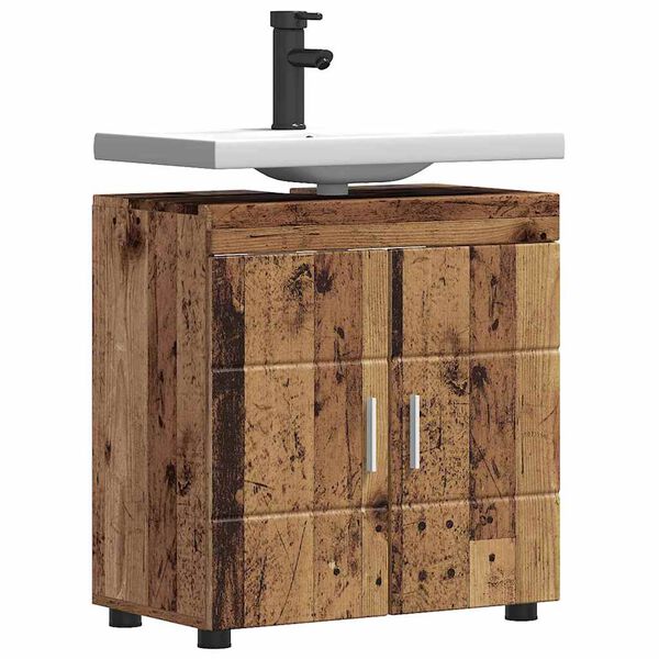 vidaXL Ensemble d'armoire de salle de bain TULUM Bois ancien