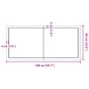 vidaXL Dessus de table bois massif non trait&eacute; bordure assortie