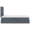 vidaXL Lit avec rangement et matelas Gris fonc&eacute; 120 x 200 cm Velours