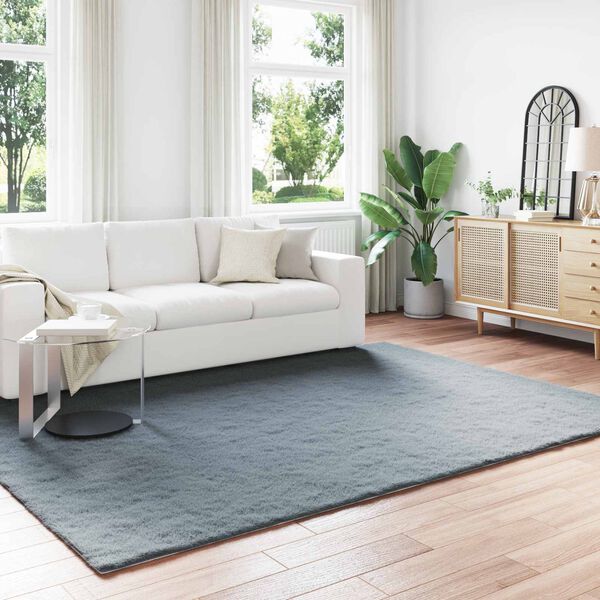 vidaXL Tapis en Fourrure Synth&eacute;tique de Lapin Olite Anthracite