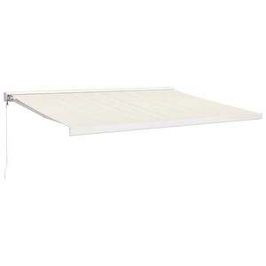 vidaXL Auvent r&eacute;tractable cr&egrave;me 4,5x3 m tissu et aluminium