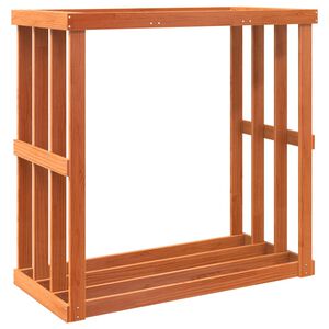 vidaXL Porte-b&ucirc;ches d&rsquo;ext&eacute;rieur cire marron 109x52x106 cm bois pin