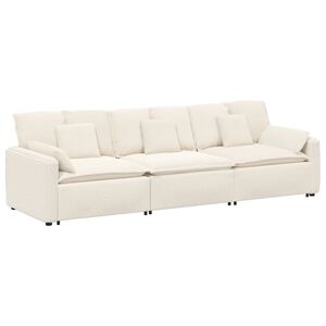 vidaXL Canap&eacute; modulable avec coussins beige