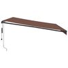 vidaXL Auvent r&eacute;tractable automatique avec LED marron 450x350 cm