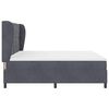vidaXL Lit &agrave; ressorts avec matelas Gris fonc&eacute; 200 x 200 cm Polyester