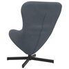 vidaXL Fauteuil &oelig;uf Gris fonc&eacute; 63 x 73 x 90 cm Velours