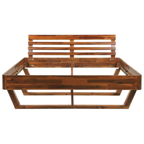 vidaXL Cadre de lit Bois d'acacia massif 160x200 cm