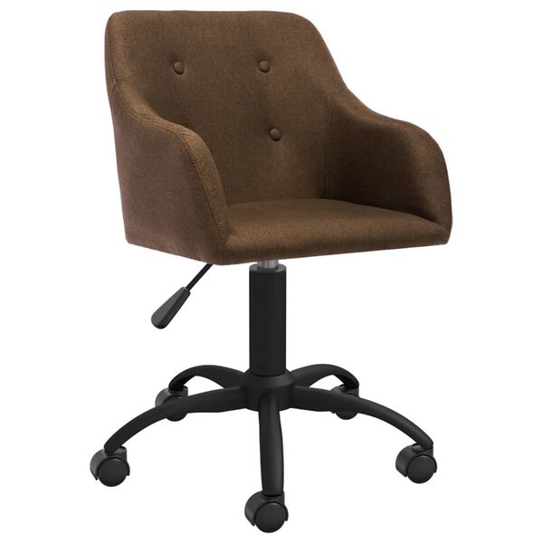 vidaXL Chaises pivotantes &agrave; manger lot de 6 marron tissu