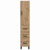 vidaXL Haut Armoire avec tiroir Ch&ecirc;ne artisanal 34,5 x 34 x 180 cm