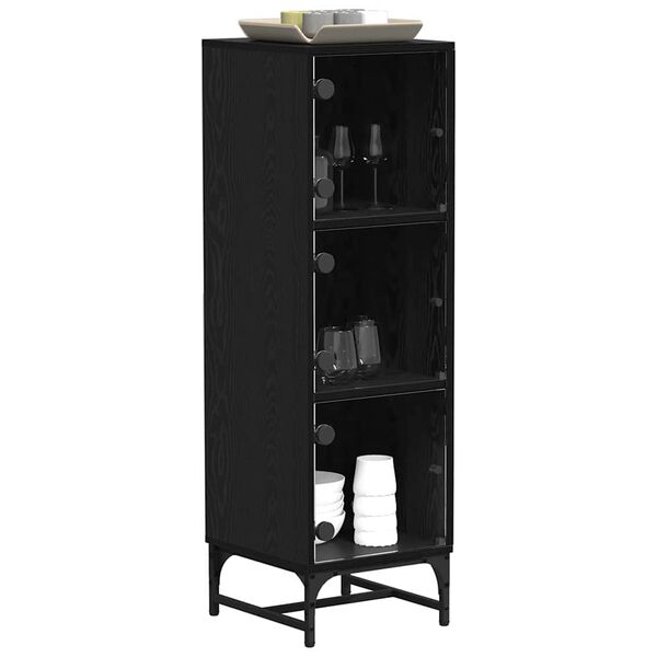 vidaXL Buffet Ch&ecirc;ne noir 35 x 37 x 117 cm