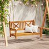 vidaXL Banc balançoire de jardin Marron 119 x 35 x 47 cm