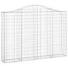 vidaXL Paniers &agrave; gabions arqu&eacute;s 14 pcs 200x30x140/160 cm Fer galvanis&eacute;