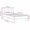 vidaXL Cadre de lit sans matelas sonoma gris 90x200 cm