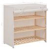 vidaXL Armoire &agrave; chaussures avec housse Blanc 79x40x80 cm Tissu