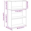 vidaXL &Eacute;tag&egrave;re Ch&ecirc;ne noir 60 x 30 x 76.5 cm Bois d'ing&eacute;nierie