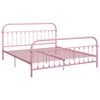 vidaXL Cadre de lit sans matelas rose métal 180x200 cm