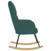 vidaXL Chaise à bascule Vert foncé Tissu