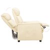 vidaXL Fauteuil inclinable Cr&egrave;me Similicuir