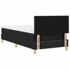 vidaXL Lit &agrave; ressort LED avec matelas avec LED Noir 90 x 200 cm tissu
