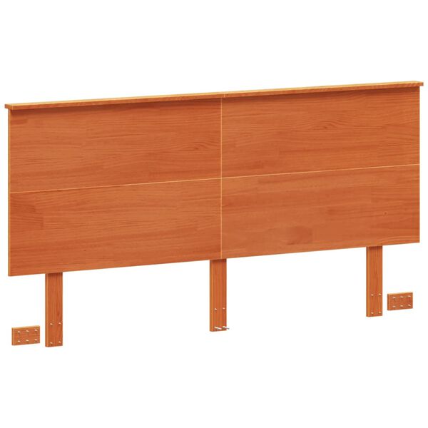 vidaXL T&ecirc;te de lit cire marron 160 cm bois massif de pin