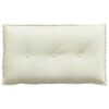 vidaXL Coussin de Dos Cr&egrave;me 80 x 50 cm Tissu en velours c&ocirc;tel&eacute;