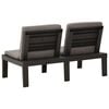 vidaXL Bancs de salon de jardin avec coussins lot de 2 Plastique Gris