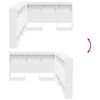 vidaXL T&ecirc;te de lit de rangement Blanc 120 cm Bois d'ing&eacute;nierie