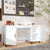 vidaXL Bureau Blanc brillant 140x50x75 cm Bois d'ing&eacute;nierie