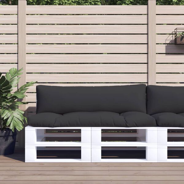 vidaXL Coussins de palette lot de 2 noir tissu