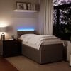 vidaXL Sommier &agrave; lattes de lit et matelas Gris clair 100x200cm Velours