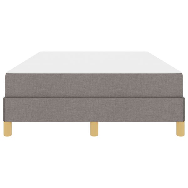 vidaXL Lit &agrave; ressorts avec matelas Taupe 120 x 190 cm tissu