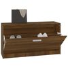 vidaXL Banc &agrave; chaussures Ch&ecirc;ne marron 80x24x45 cm Bois d'ing&eacute;nierie