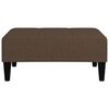 vidaXL Canap&eacute;-lit &agrave; 2 places avec tabouret Marron Tissu microfibre