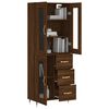 vidaXL Buffet haut Ch&ecirc;ne marron 69,5x34x180 cm Bois d'ing&eacute;nierie