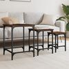 vidaXL Tables basses gigognes 3 pcs ch&ecirc;ne marron bois d'ing&eacute;nierie