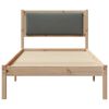 vidaXL Cadre de lit avec t&ecirc;te de lit Gris fonc&eacute; 90 x 190 cm Pin massif