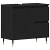 vidaXL Ensemble de mobilier de salle de bain 3 pcs Ch&ecirc;ne noir