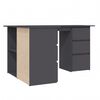 vidaXL Bureau d'angle Gris 145x100x76 cm Agglom&eacute;r&eacute;
