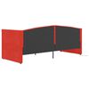 vidaXL Lit avec matelas et USB Rouge bordeaux Velours 90x200 cm