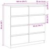 vidaXL Buffet gris b&eacute;ton 100x35x99 cm bois d'ing&eacute;nierie