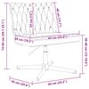 vidaXL Chaise pivotante de bureau Cr&egrave;me Tissu
