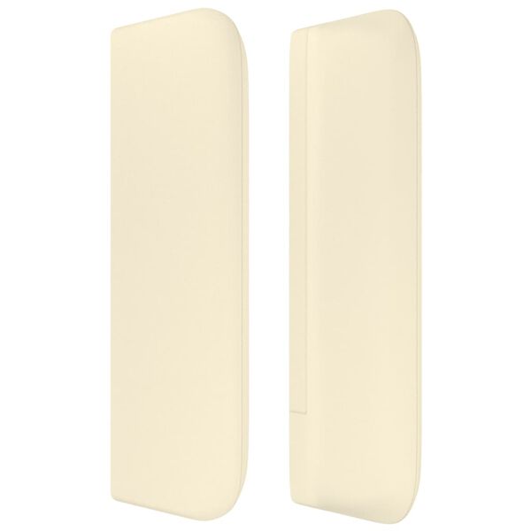 vidaXL T&ecirc;te de lit avec oreilles Cr&egrave;me 147x16x78/88 cm Similicuir