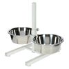 Kerbl Mangeoire d'animaux de compagnie avec support 2x2,8 L 43cm Blanc
