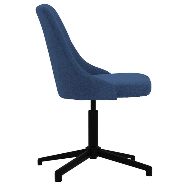 vidaXL Chaises pivotantes &agrave; manger lot de 6 bleu tissu