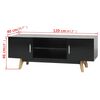vidaXL Meuble TV 120x40x46 cm noir brillant MDF